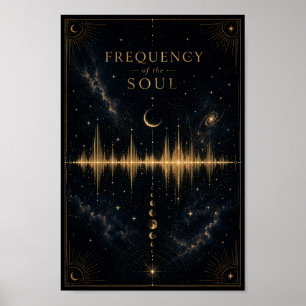 Frequência da Alma Poster Onda Sonora Celestial