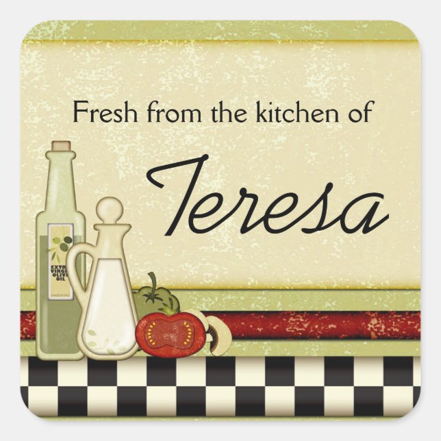 Fresco da cozinha de autocolantes (Frente)