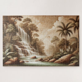 FRESCO WATERFALL JIGSAW QUEBRA-CABEÇA - SÉRIE LAND