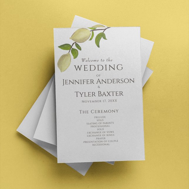 Fresh Citrus Painted Lemons Modern Mediterranean (Criador carregado)