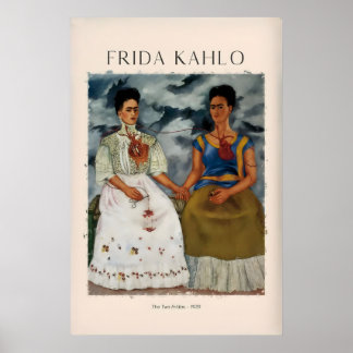 Frida Kahlo As Duas Fridas Impressão de Arte Famos