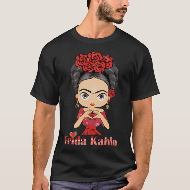 Frida Kahlo Heart Essentit T-Shirt Copy (Frente)