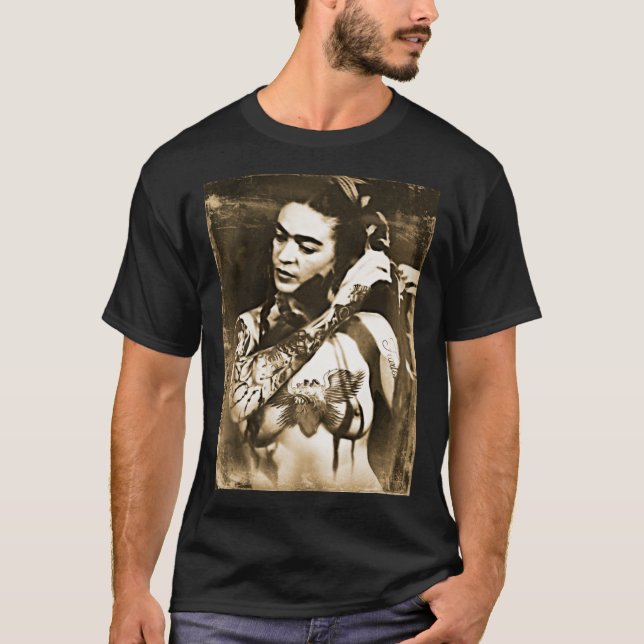 Frida Kahlo Tattoo Classic T-Shirt (Frente)