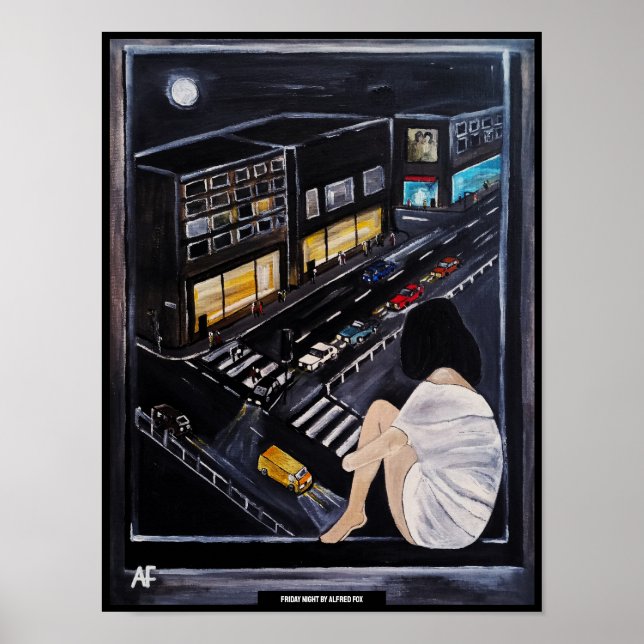 Friday Night Painting by Alfred Fox Poster (Frente)
