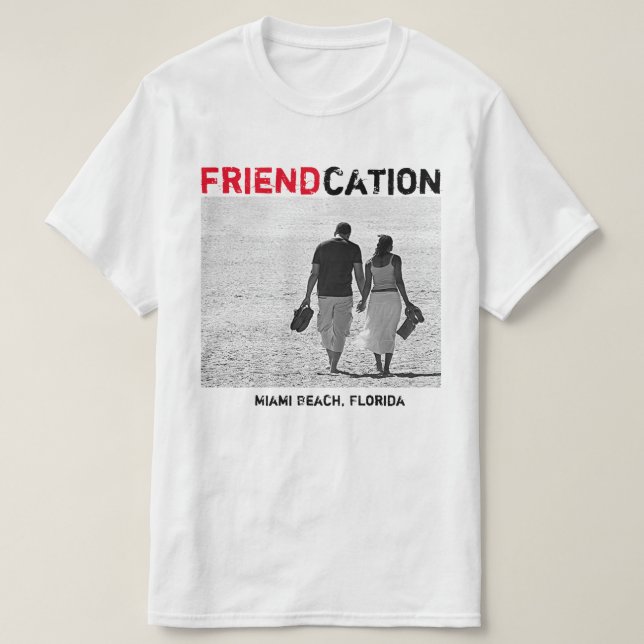 Friendcation adiciona o t-shirt da foto (Frente do Design)