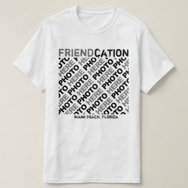 Friendcation cria seu próprio t-shirt branco (Frente do Design)