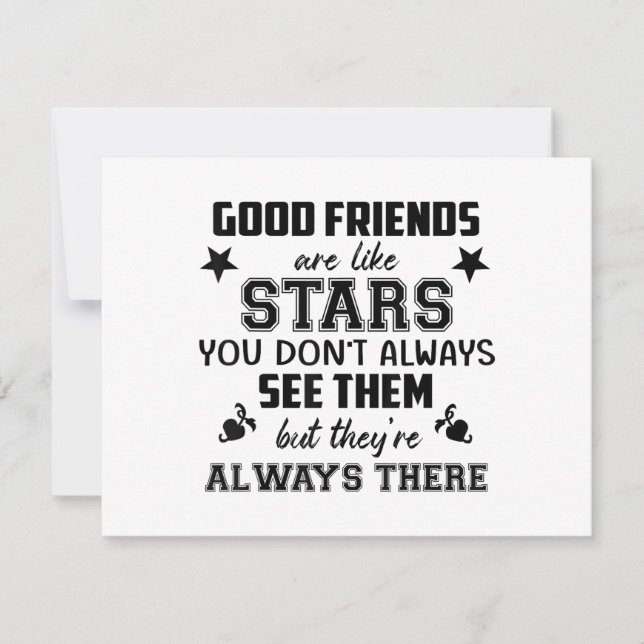 Friendship T-Shirt Quote Good Friend Like Star (Frente)