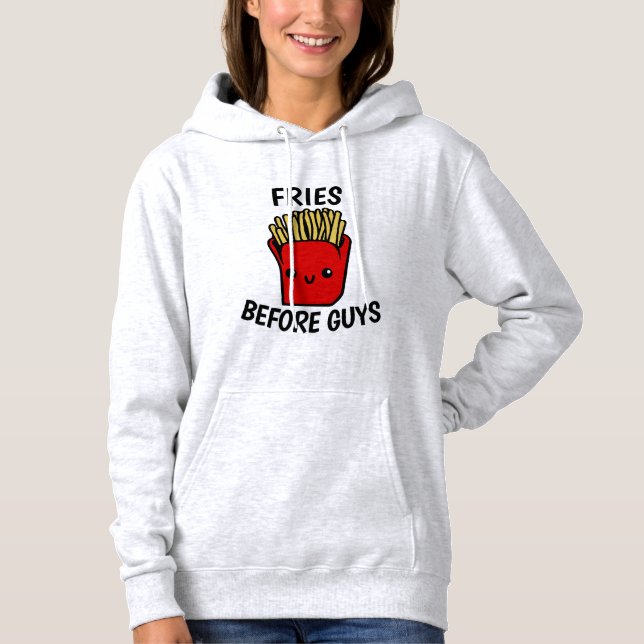 FRIES ANTES DA CARA Damas Engraçadas T-Shirts (Frente)