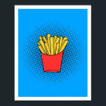 Fries Pop Art Poster<br><div class="desc">Adicione uma explosão de diversão e sabor ao seu espaço com este poster de Arte Fries Pop! Apresentando um design ousado e lúdico, este trabalho de arte transforma as batatas fritas clássicas em uma obra-prima vibrante. Perfeito para cozinhas, áreas de jantar ou qualquer sala que precise de um pop de...</div>