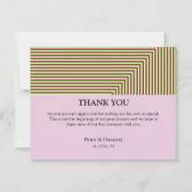 Fringe Stripes Lilac Cartões de agradecimentos