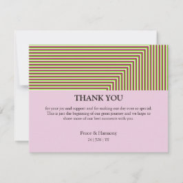 Fringe Stripes Lilac Cartões de agradecimentos