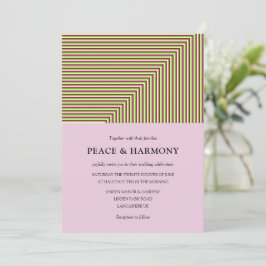 Fringe Stripes Lilac Casamento Convite