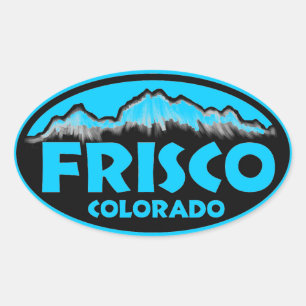 Frisco Colorado, adesivos ovais azuis