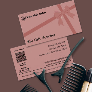 Friso de código QR do logotipo na moda $10 Gift Vo