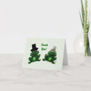 Froggy Wedding Obrigado Notas