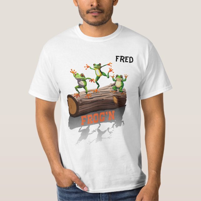 "Frog'n" Camiseta Masculina Personalizável (Frente)