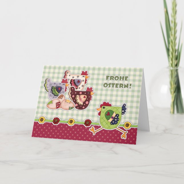 Frohe Ostern. Cartões de páscoa em alemão (Frente)