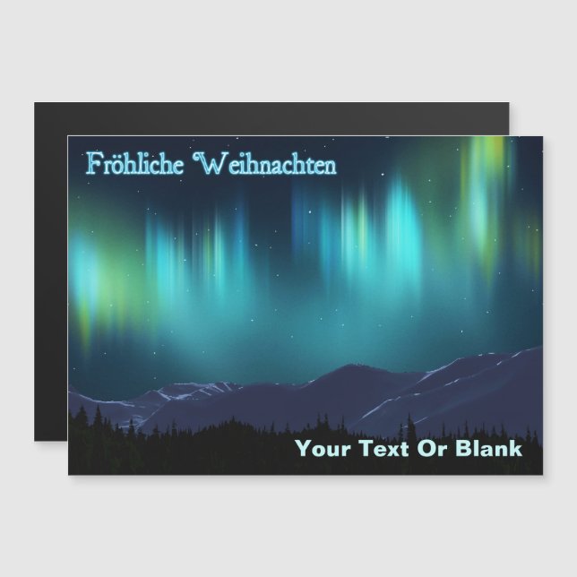 Fröhliche Weihnachten - Aurora Borealis (Frente/Verso)