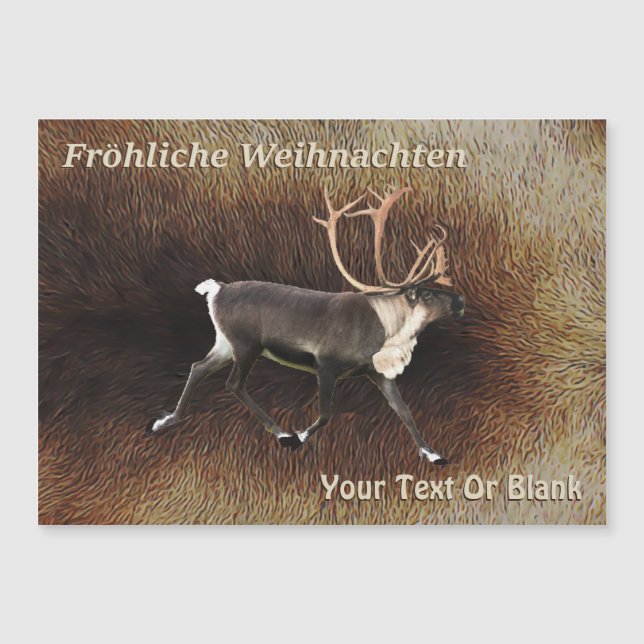 Fröhliche Weihnachten - Bull Caribe (Reindeer) (Frente)