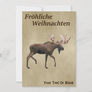 Fröhliche Weihnachten - Bull Moose No Papel Antig