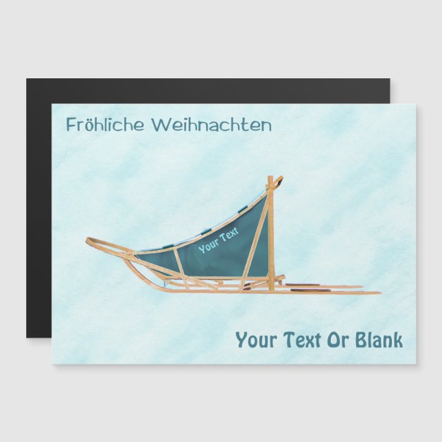 Fröhliche Weihnachten - Cachorro Leve À Neve (Frente/Verso)