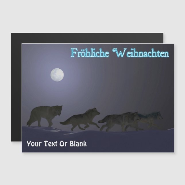 Fröhliche Weihnachten - Wolf Pack (Frente/Verso)