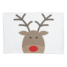 Fronha de almofada engraçada da rena do Natal para