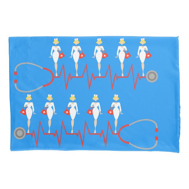 Fronha de almofada retro da enfermeira (Frente)