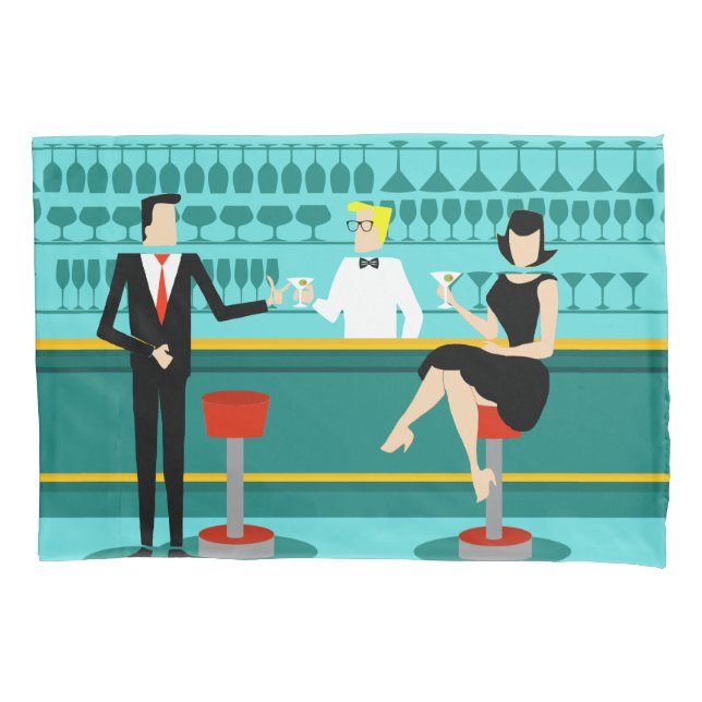 Fronha de almofada retro da sala de estar de (Frente)