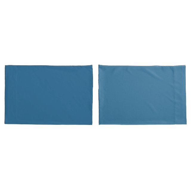  fronhas azuis reais lisas (Verso - conjunto)