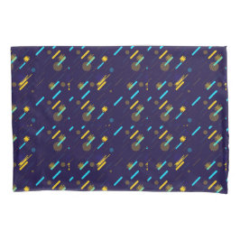 Front side of a pillowcase with a dark purple