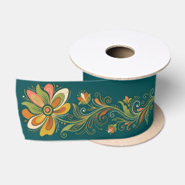 Fronteira de Gavinhas do Poder Floral Retro 1