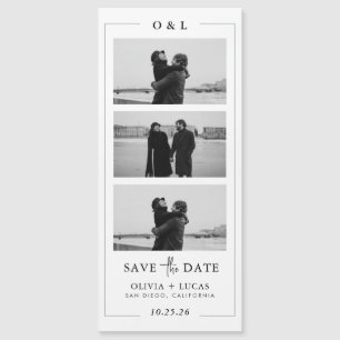 Fronteira de Monograma de Tira de Foto Casamento M