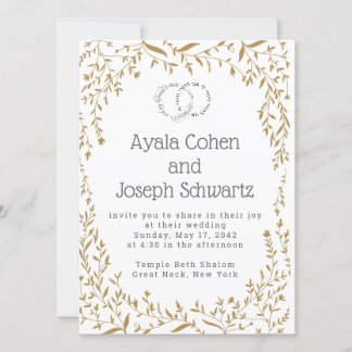 Fronteira Dourada entre Convites de casamento Jude