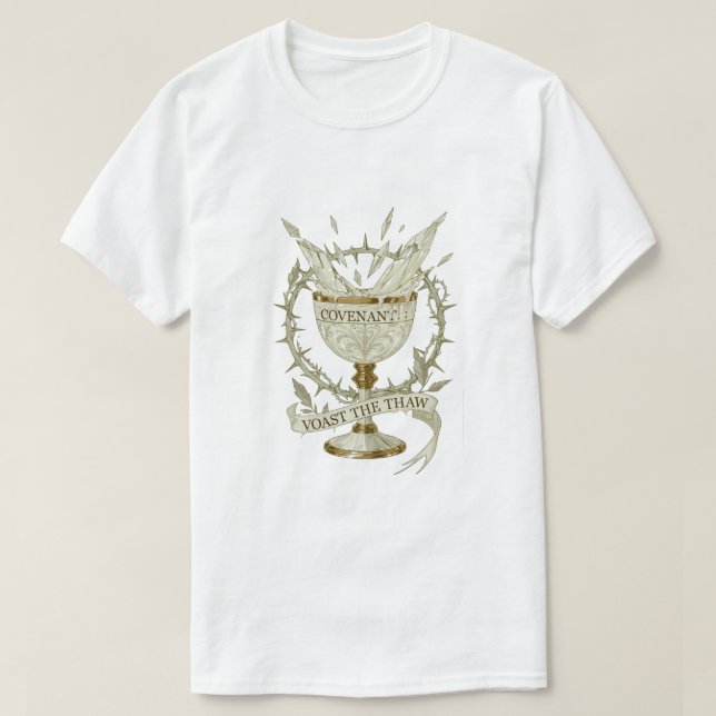 Frosted Chalice Covenant T-Shirt | Toast the Thaw (Frente do Design)