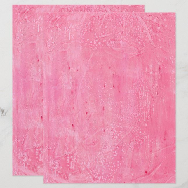 Frosted Pink Background Scrapbook Paper (Frente/Verso)