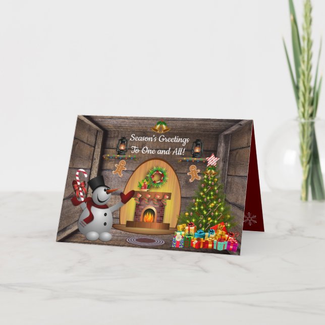 Frosty, O Cartão De Natal De Snowman (Frente)