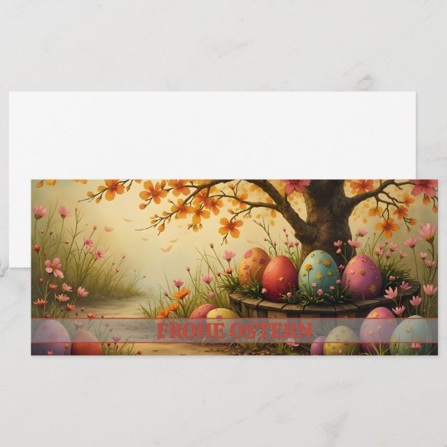 Frühlingsblütenzauber mit Ostereierpracht (Frente/Verso)