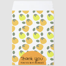 Fruit Pattern Mango Yellow Thank You Business