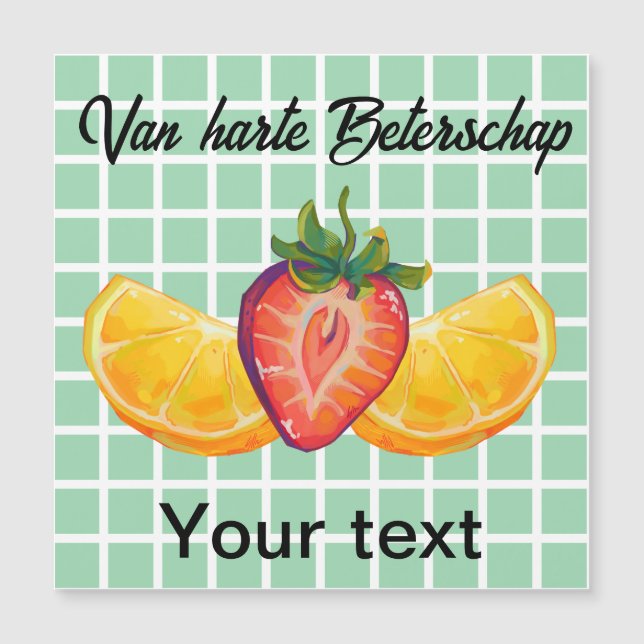 Fruit, Strawberry, orange, beterschap (Frente)