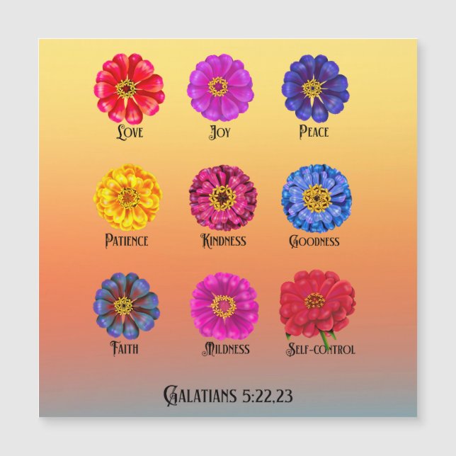 Fruitage of the spirit With Zinnias  (Frente)