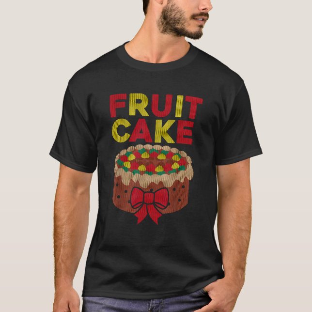 Fruta Bolo Feio de Natal Estilo T Camisa (Frente)