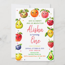 Fruta Bonita Convite de Aniversário, Festa de Verã