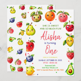 Fruta Bonita Convite de Aniversário, Festa de Verã