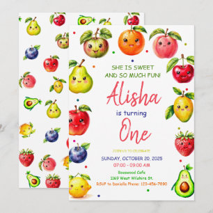 Fruta Bonita Convite de Aniversário, Festa de Verã