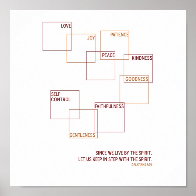 Fruta da Espírito impressão (Frente)