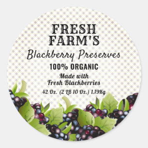 Fruta de Blackberry que enlata a etiqueta do doce