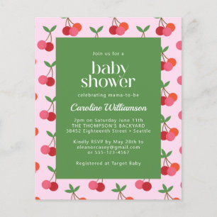 Fruta de cereja  rosa Chá de fraldas verde