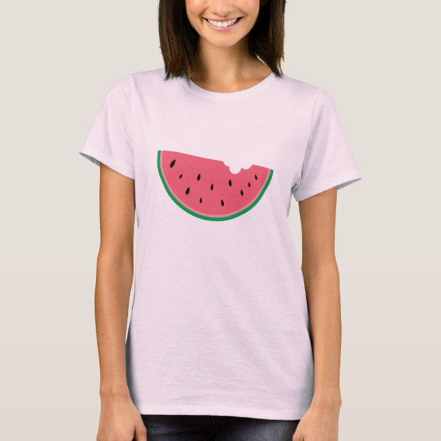 Fruta de melancia Doce Saúde, T-Shirt Fresco (Frente)