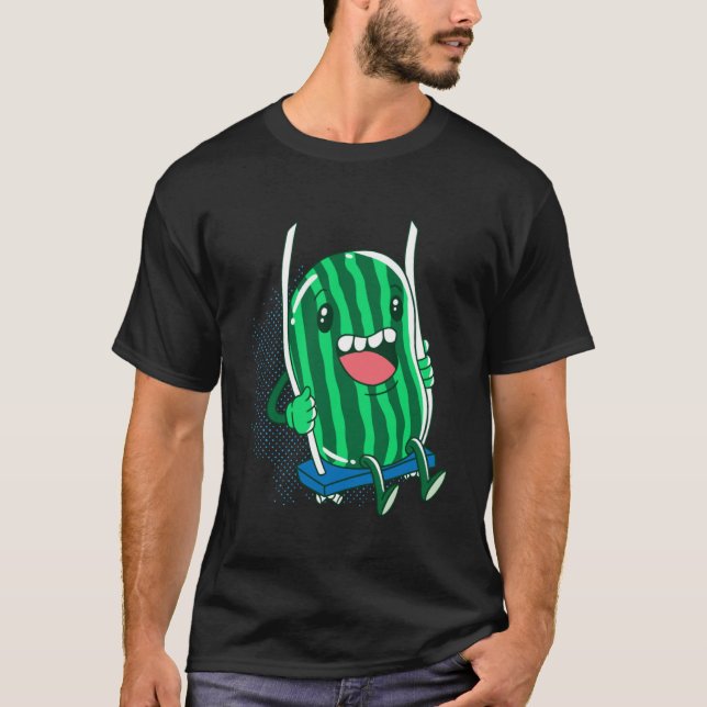 fruta de melancia engraçado verão Pullover Hoodie (Frente)